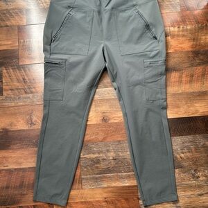 Athleta Grey/Green High-Waisted Leggings